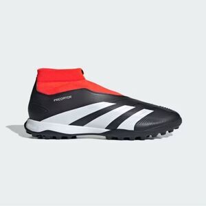 Adidas Predator 24 League Laceless FG Soccer Cleats Black Neon Red Men’s 9